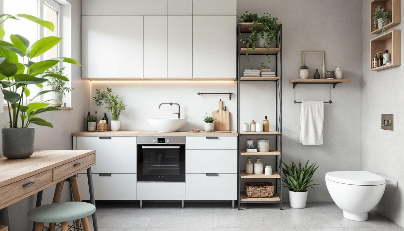 Maximiser l'espace : astuces pour petites cuisines et salles de bain